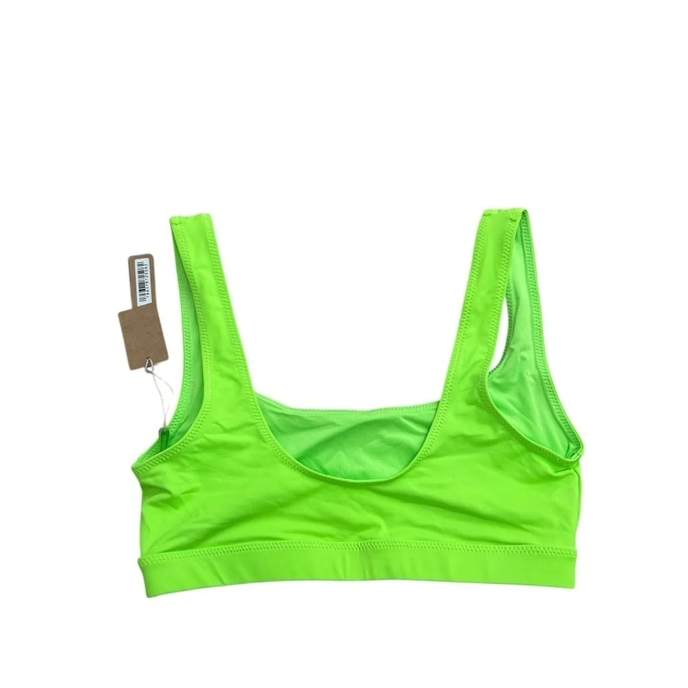 SKIMS Kim Kardashian Limited Edition Recycled Swim Tank Bikini Neon Green Top XS
